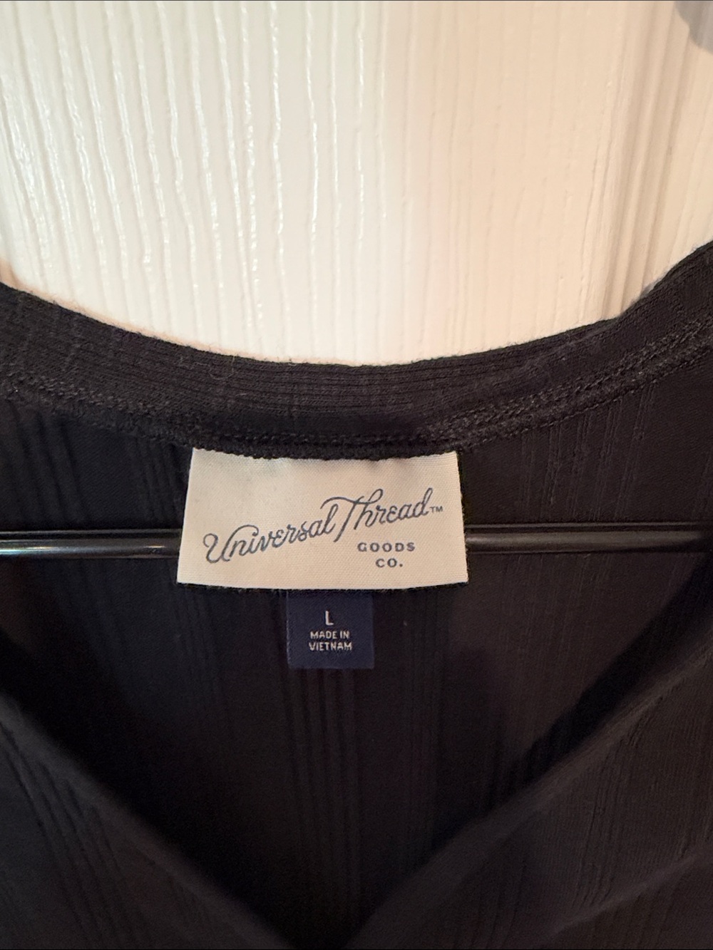 Universal Thread Black Ribbed Sleeveless Button-Front Tank - Picture 2 of 2